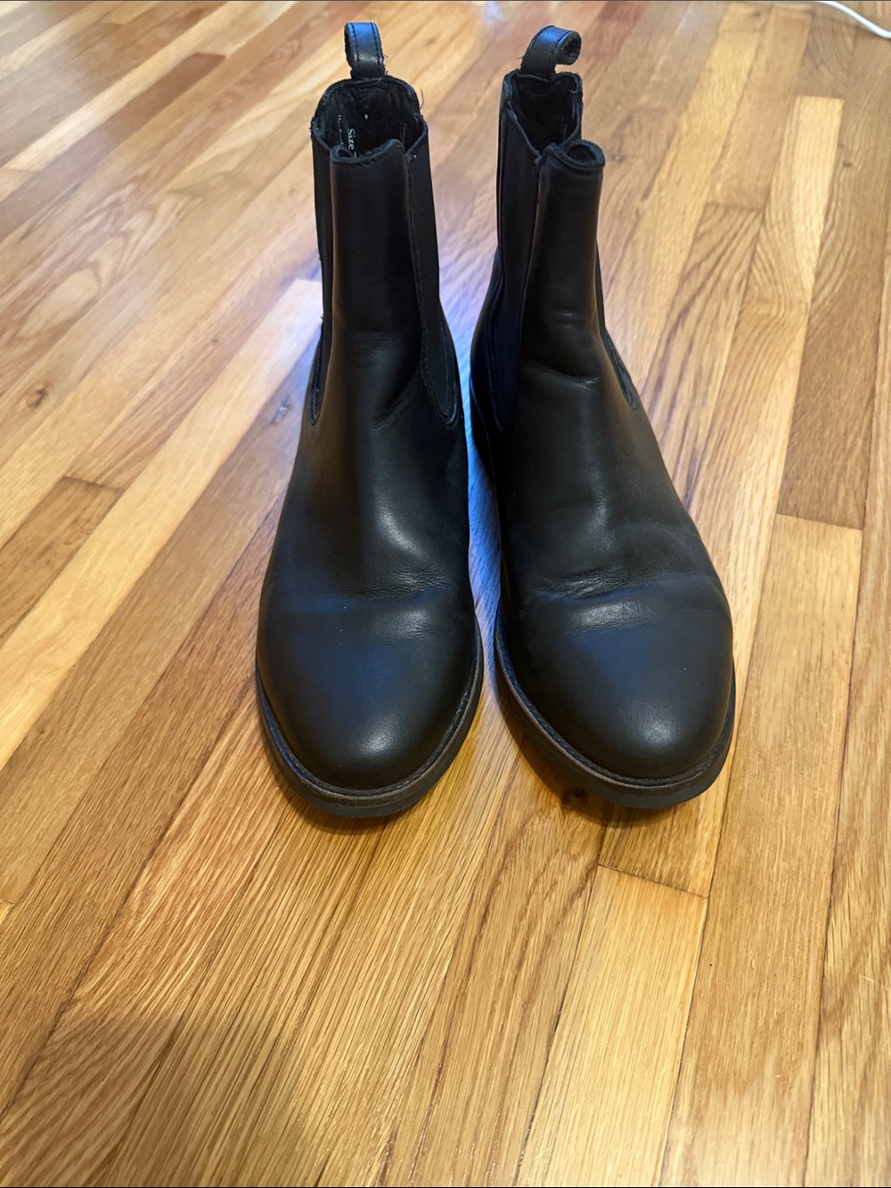Thursday Boot Company Women's Black Leather Chelsea Booties